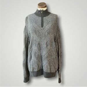 Hugo Boss | Brown/Taupe Men's Quarter Zip Sweater